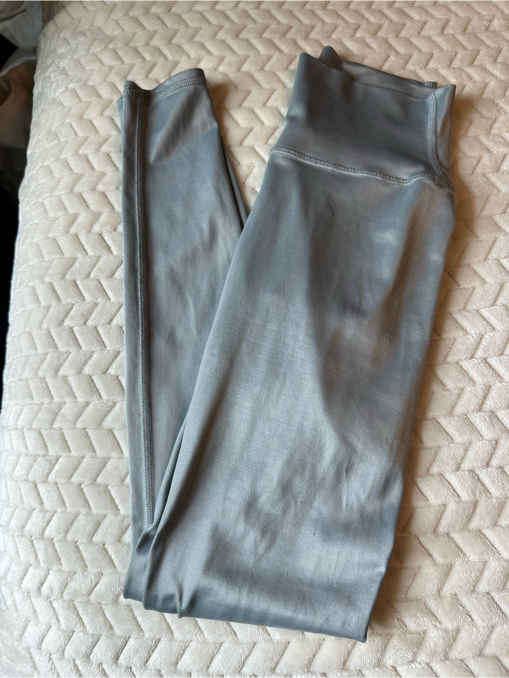 Alo High-Waisted Airlift Legging Lunar Grey Full Length Size Small